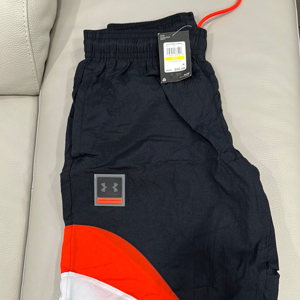 Under Armour Black and Red Athletic Pants
